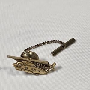 Vintage Lamps US Navy Helecopter Gold Ton Tie Pin Tie Tac Military